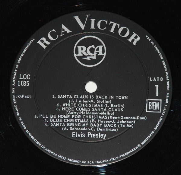 Elvis Presley : Elvis' Christmas Album (LP, Album, Mono, RE)