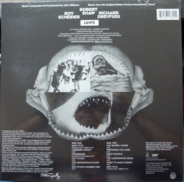 John Williams (4) : Jaws (Music From The Original Motion Picture Soundtrack) (LP, Album, RE)