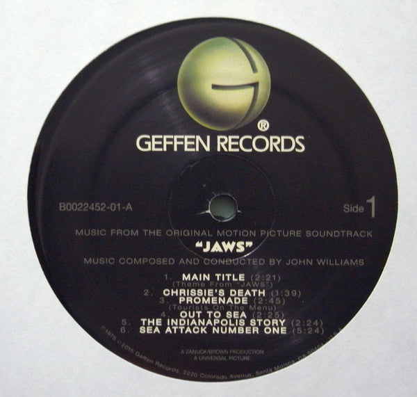 John Williams (4) : Jaws (Music From The Original Motion Picture Soundtrack) (LP, Album, RE)