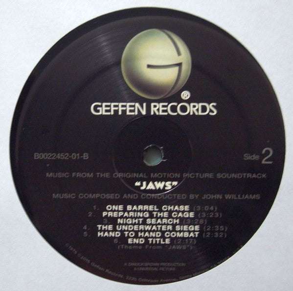 John Williams (4) : Jaws (Music From The Original Motion Picture Soundtrack) (LP, Album, RE)