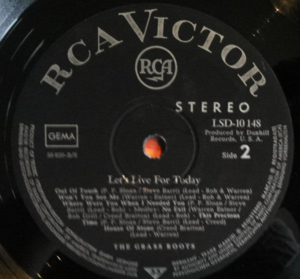 The Grass Roots : Let's Live For Today (LP, Album)