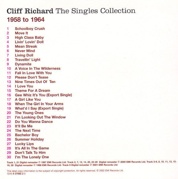 Cliff Richard : The Singles Collection (6xCD, Comp + Box)