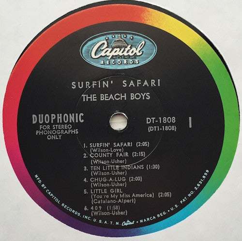 The Beach Boys : Surfin' Safari (LP, Album, Scr)