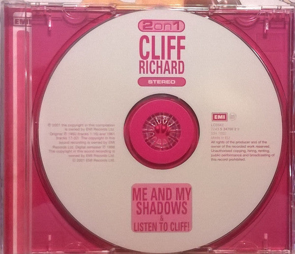 Cliff Richard : Me And My Shadows & Listen To Cliff (CD, Comp, Mono, RM)