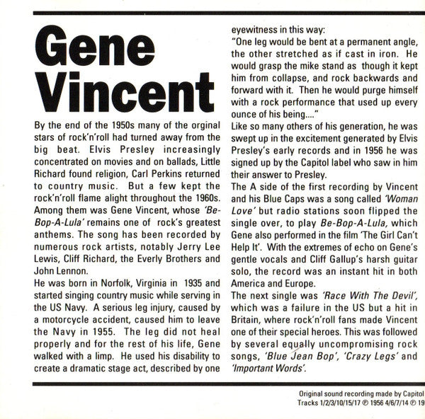 Gene Vincent : Gene Vincent (CD, Comp)