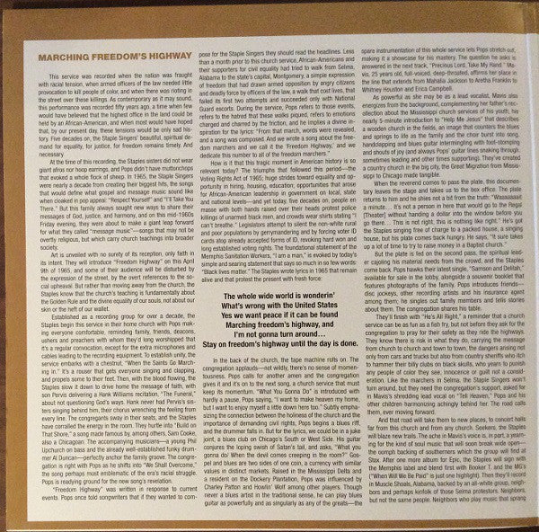 The Staple Singers : Freedom Highway Complete (Recorded Live At Chicago's New Nazareth Church) (2xLP, Album, RE, RM)