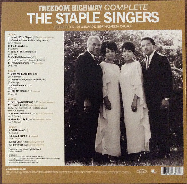 The Staple Singers : Freedom Highway Complete (Recorded Live At Chicago's New Nazareth Church) (2xLP, Album, RE, RM)