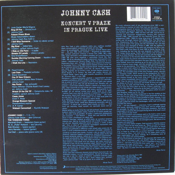 Johnny Cash : Koncert V Praze (In Prague Live) (LP, Album, RSD, Ltd, RE, Red)