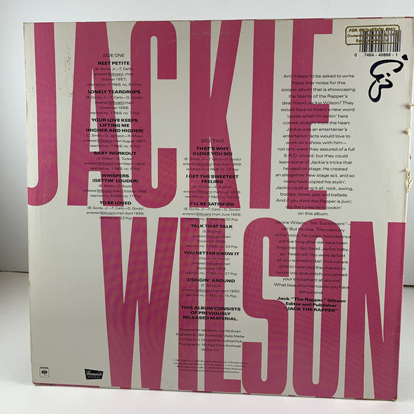 Jackie Wilson : Reet Petite The Best Of Jackie Wilson (LP, Comp)