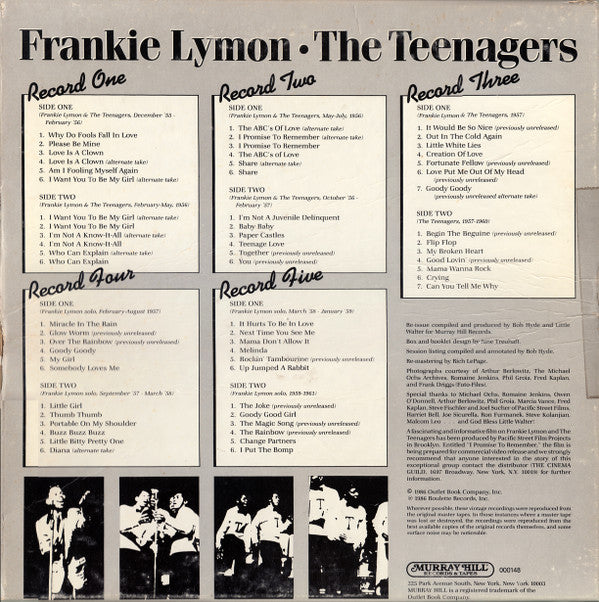 Frankie Lymon & The Teenagers : Frankie Lymon • The Teenagers (5xLP, Comp + 7", Comp + Box)