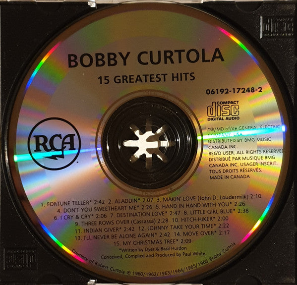 Bobby Curtola : 15 Greatest Hits (CD, Comp)
