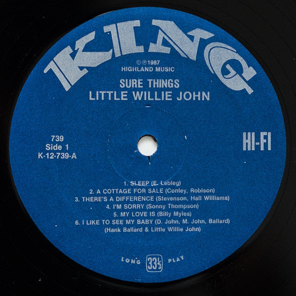 Little Willie John : Sure Things (LP, Mono, RE)