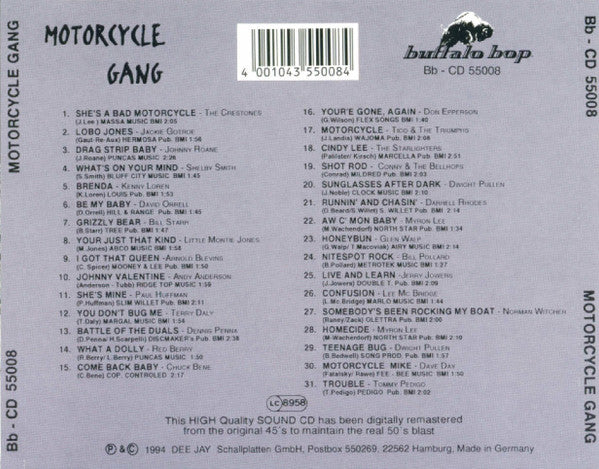 Various : Motorcycle Gang (CD, Comp)