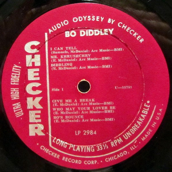 Bo Diddley : Bo Diddley (LP, Album, Mono, Red)