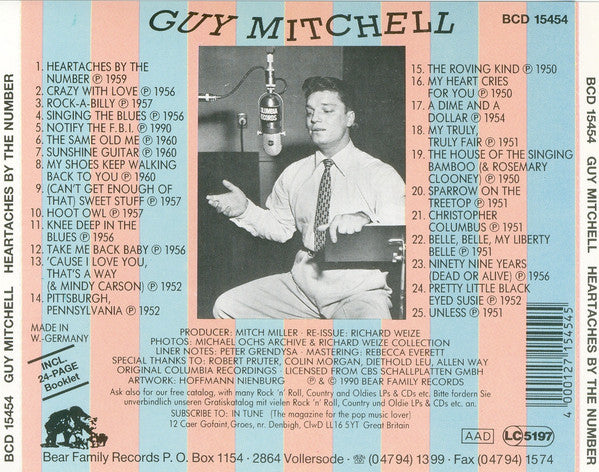 Guy Mitchell : Heartaches By The Number (CD, Comp, RM)