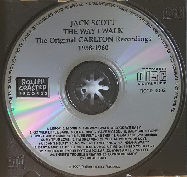 Jack Scott : The Way I Walk: The Original Carlton Recordings 1958-1960 (CD, Comp)
