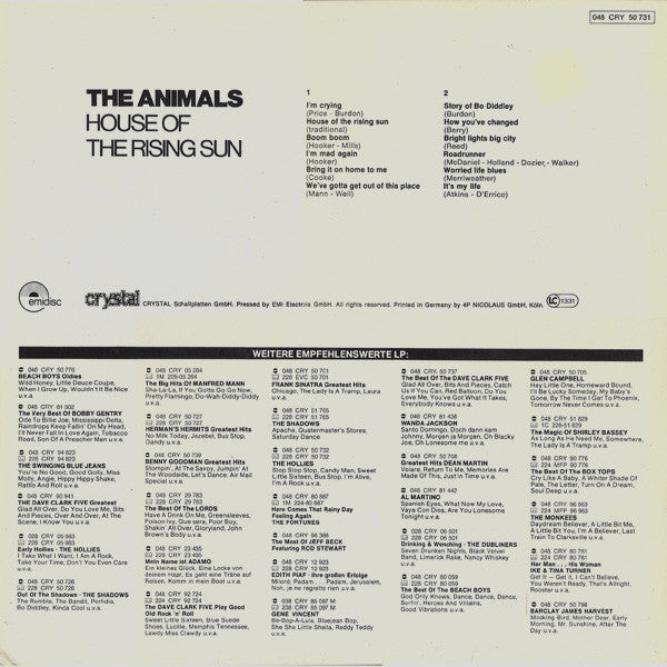 The Animals : House Of The Rising Sun (LP, Comp, RE)