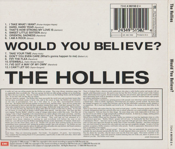 The Hollies : Would You Believe? (CD, Album, Mono, RE, Dig)