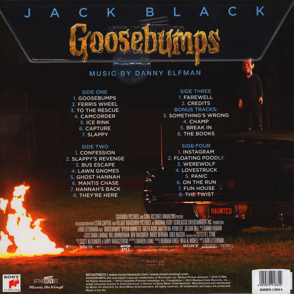 Danny Elfman : Goosebumps (Original Motion Picture Soundtrack) (2xLP, Ltd, Num, Blu)