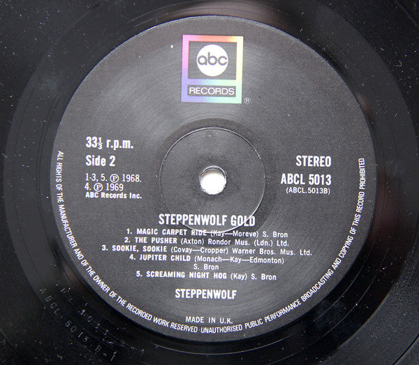 Steppenwolf : Gold (Their Great Hits) (LP, Comp, RE, RP)