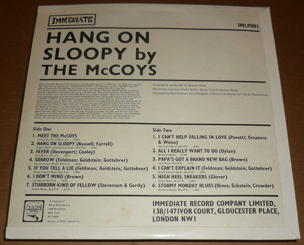 The McCoys : Hang on Sloopy (LP, Album, Mono)