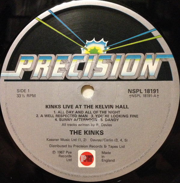 The Kinks : Live At Kelvin Hall (LP, Album, RE)