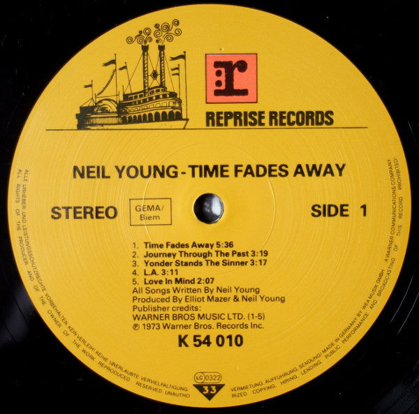 Neil Young : Time Fades Away (LP, Album, RE)