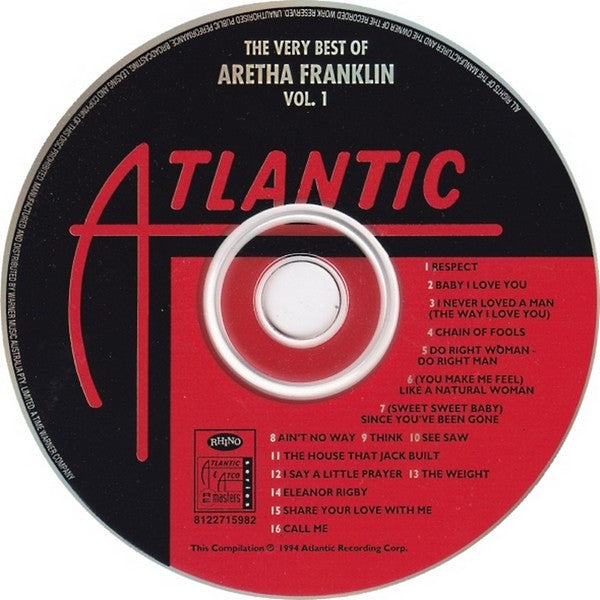 Aretha Franklin : The Very Best Of Aretha Franklin, Vol. 1 (CD, Comp, RM)