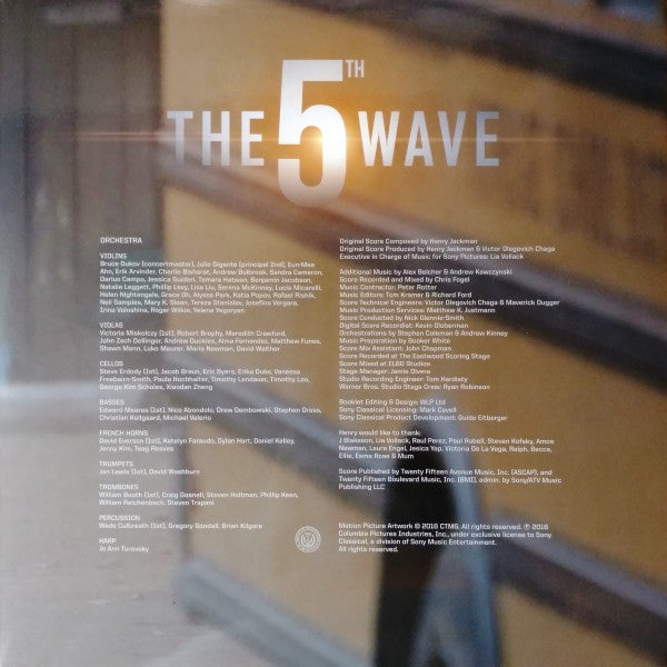 Henry Jackman : The 5th Wave (Original Motion Picture Soundtrack) (LP, Album, Ltd, Num, Yel)