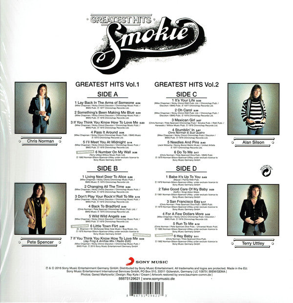 Smokie : Greatest Hits Vol.1 & Vol.2 (2xLP, Album, Comp, Whi)