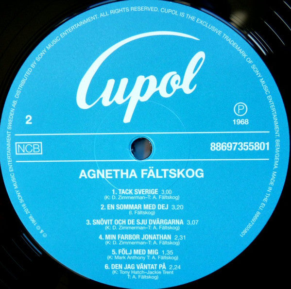 Agnetha Fältskog : Agnetha Fältskog (LP, Album, RSD, RE, 180)