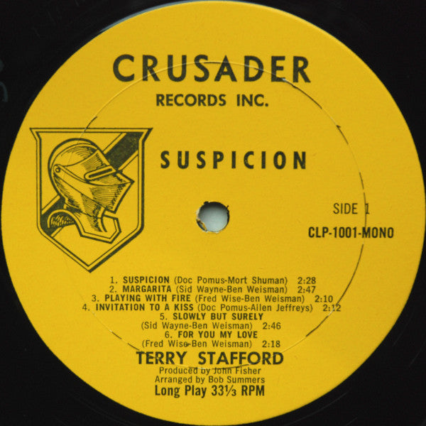 Terry Stafford : Suspicion (LP, Album, Mono)