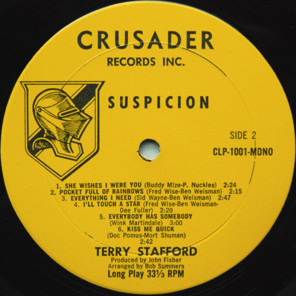Terry Stafford : Suspicion (LP, Album, Mono)