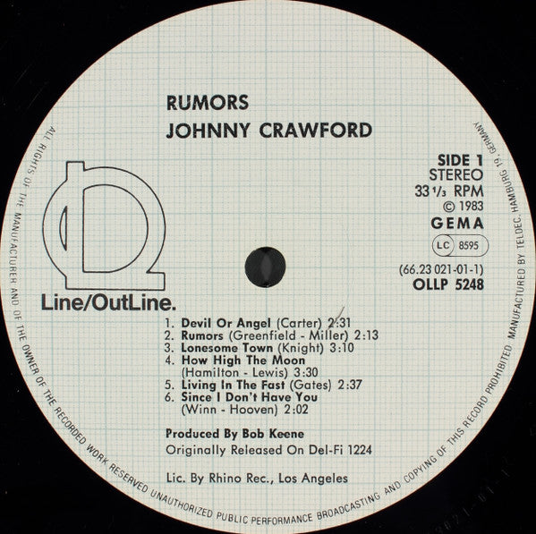 Johnny Crawford : Rumors (LP, Mono, RE)