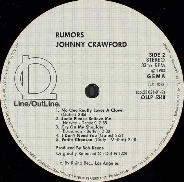 Johnny Crawford : Rumors (LP, Mono, RE)