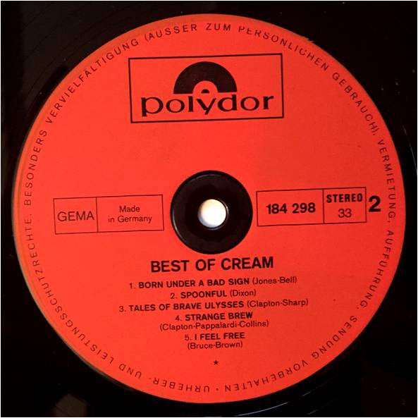 Cream (2) : Best Of Cream (LP, Comp, RE)