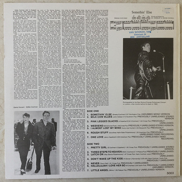 Eddie Cochran : Somethin' Else (LP, Comp, Mono)