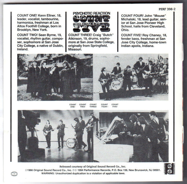 Count Five : Psychotic Reaction: The Complete Count Five (CD, Comp)