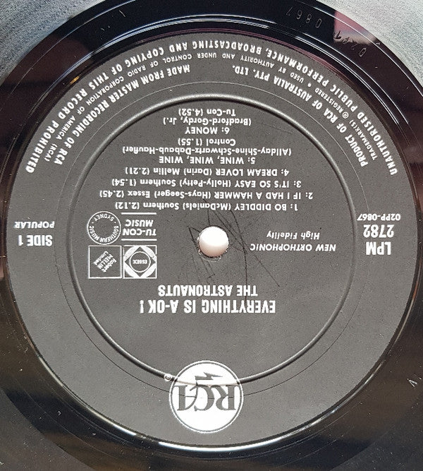 The Astronauts (3) : Everything Is A-OK! (LP, Album, Mono)
