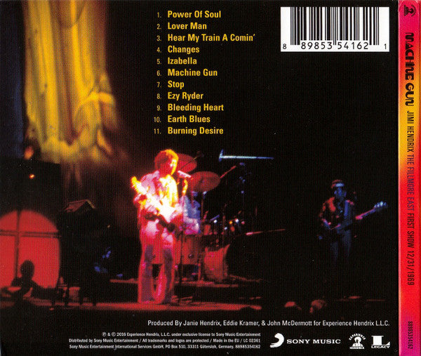 Jimi Hendrix : Machine Gun: The Fillmore East First Show 12/31/1969 (CD, Album)