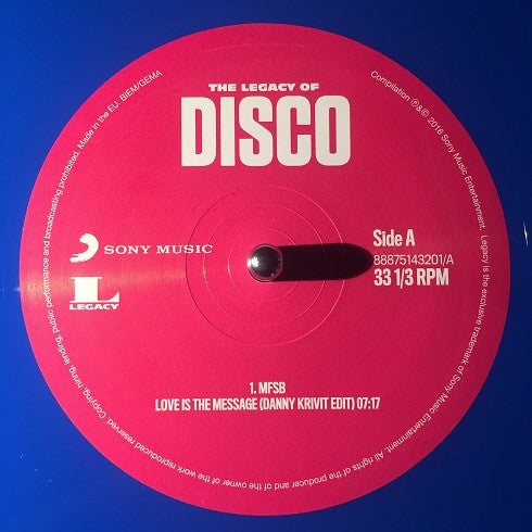 Various : The Legacy Of Disco (2x12", Comp, M/Print, Blu)