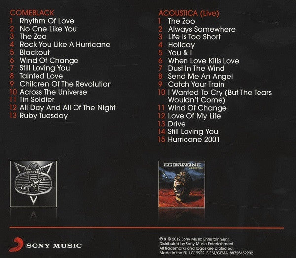 Scorpions : Comeblack / Acoustica (CD, Album, RE + CD, Album, RE + Comp)