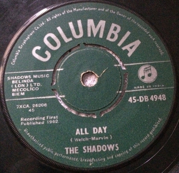 The Shadows : Dance On! (7", Single)