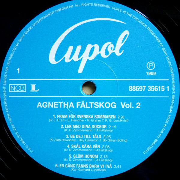 Agnetha Fältskog : Agnetha Fältskog Vol. 2 (LP, Album, RE, 180)