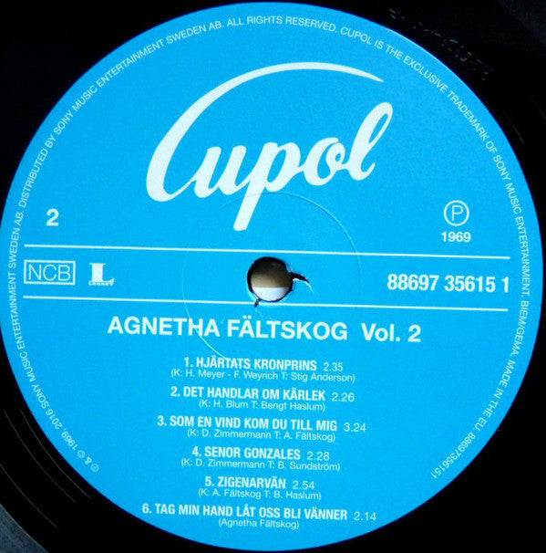 Agnetha Fältskog : Agnetha Fältskog Vol. 2 (LP, Album, RE, 180)