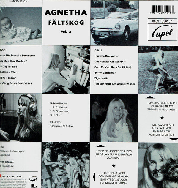 Agnetha Fältskog : Agnetha Fältskog Vol. 2 (LP, Album, RE, 180)