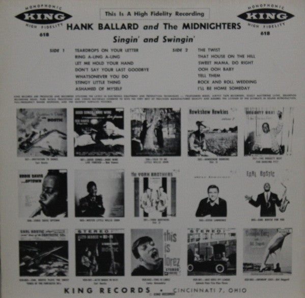 Hank Ballard & The Midnighters : Singin' And Swingin' (LP, Album, RE)