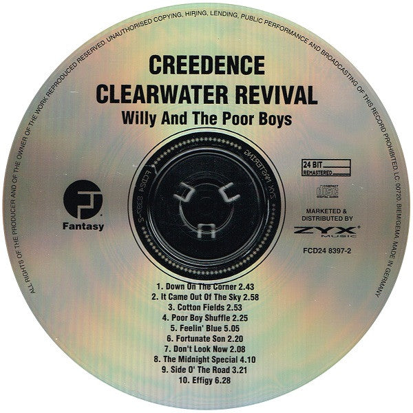 Creedence Clearwater Revival : Willy And The Poor Boys (CD, Album, RE, RM, Dig)