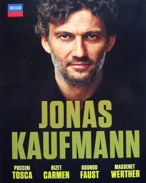 Jonas Kaufmann / Giacomo Puccini, Georges Bizet, Charles Gounod, Jules Massenet : Tosca / Carmen / Faust / Werther (4xBlu-ray, Multichannel + Box, Comp)