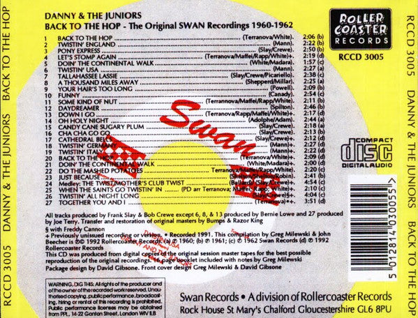Danny & The Juniors : Back To The Hop - The Original Swan Recordings 1960-1962 (CD, Comp)